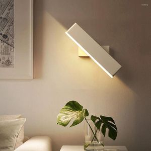 Lampe murale LED 7W AC85-265V ANGLE INDOOR SANG RÉGLABLE BOX DE COULEUR NOIR ET BLANCH