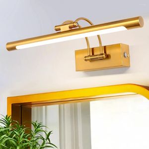 Lámpara de pared Mirror de baño LED 40 cm 10W Temperatura de color Dimmable Imagen de luz sin paso con encendido del brazo del arco de cabeza giratoria