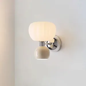 Lampe murale LED moderne Light Nordic Home Decor Fixture Pumpkin Sconce for Living Room Corridor Bedroom Balcon