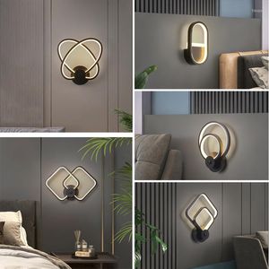 Applique murale moderne LED minimaliste fer applique pour allée couloir salon décoratif lanterne chambre chevet luminaires