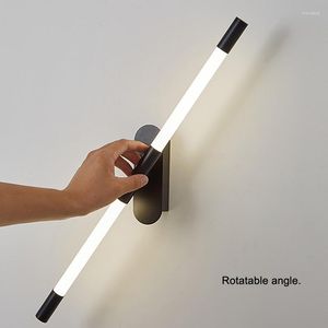 Applique nordique LED moderne en métal Tube tuyau haut vers le bas lampes salon chambre Foyer salle de bain salle de bains appliques lumière