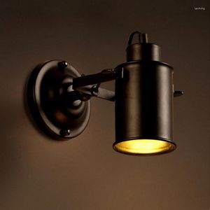 Lámpara de pared Retro con interruptor de botón, candelabro, lámparas Led para ático, luces industriales, restaurante, cafetería, Bar, decoración