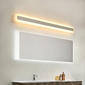 Lampes murales 16W/24W/32W/40W/48W 40/60/80/100/120CM Simple lampe moderne luminosité étanche salle de bain miroir LED applique