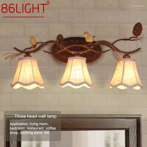 Lampes murales 86light moderne lampe rétro moderne LED Creative Bird Decor Mirror Light for Home Living Bedroom Bedside Corridor