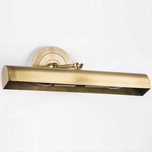 Lampes murales de haute qualité lampe de cuivre moderne SCONE AC110V 220V Gold Bathroom Mirror Lights