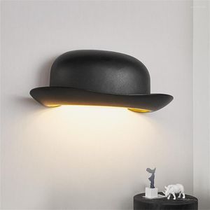 Lampes murales moderne en aluminium chapeau LED étude nordique El Aisle magasin de vêtements appliques lumières Gentleman chambre luminaires