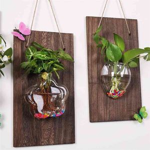 Vases en verre muraux suspendus plantes hydroponiques paysage bouteille de bricolage pour la décoration de jardin à la maison-30 210610