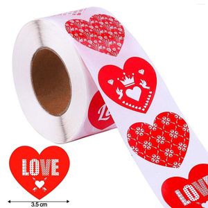 Stickers muraux 1 rouleau autocollant en forme de coeur saint valentin cadeau mariage Festival fête décoratif auto-adhésif Deacls A4