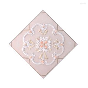 Autocollants muraux 10 PCS / Set Tile Self Adhesive Tiles Art Diagonal 3d Floor For Living Room Kitchen Home Decor