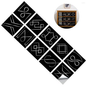 Stickers muraux 10 pièces S/M/L Style moderne plancher Grain de bois PVC étanche auto-adhésif chevet décoration papier peint #20