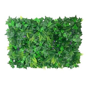 Pegatinas de pared 16X24in Faux Grass Lawn Hedge Walls Creepers Leaf Home Fence Greenery Decor
