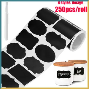 Stickers muraux 250pcs étiquettes de tableau autocollant avec un stylo amovible pot étanche décoration de cuisine personnalisée