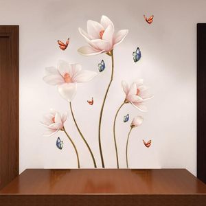 Stickers muraux 3D fleur autocollant salon chambre décor à la maison bricolage vignes art peintures murales PVC amovible décalcomanies 230822