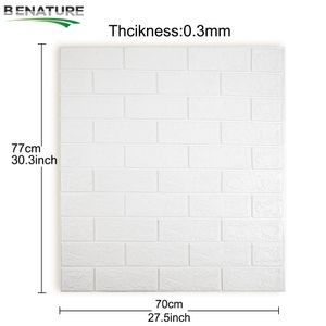 Pegatinas de pared autoadhesivas de 3mm, papel decorativo para el hogar, sala de estar, dormitorio y pegatina de ladrillo para niños, 12 Uds. 230227