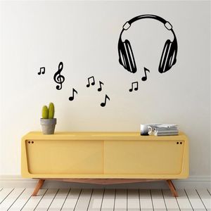 Pegatinas de pared Música de estilo americano Decoración de arte interior moderno para la decoración del hogar Sala de estar Dormitorio Calcomanía