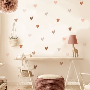 Pegatinas de pared boho corazones pegatinas creativas para niños para niñas baby boys habitantes de guardería de la guardería de vinilo de vinilo para niños dormitorio decoración del hogar 230919