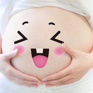 Autocollants muraux dessin animé ventre bricolage femme enceinte, sparadrap pour chambres d'enfants, décoration de chambre de bébé
