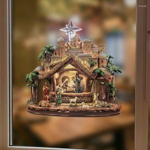 Stickers Muraux Prière de Noël Pour Décorations de Fenêtres en Verre PVC Imperméable 20x30cm