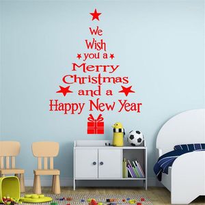 Autocollants muraux Christmas Snow Flake Party Tree Sticker for Window Store Decals Home Glass Affiche Sticke Murale Décoration