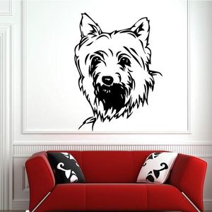 Pegatinas de pared de dibujos animados lindo perro mascota pegatina de moda moderna para sala de estar 3d Diy accesorios de decoración del hogar arte Mural pegatinas de pared