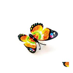 Stickers muraux Décor Colorf Changement Papillon LED Night Light Lampe Home Room Party Bureau Décorations Prix de gros Drop Livraison Gar OTMRZ