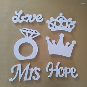 Pegatinas de pared Diy pegatina 3d de madera decoración creativa regalo de boda letras de amor Europa decoración del hogar alfabeto