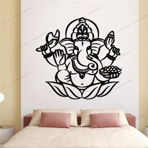 Pegatinas de pared India Yoga Mandala Hamsa elefante Ganesha Buda pegatina sala de estar dormitorio Om calcomanía decoración del hogar CX623