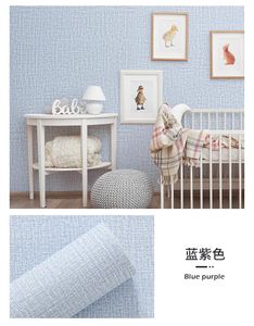 Pegatinas de pared Papel tapiz autoadhesivo de PVC de lino para gabinetes de cocina Dormitorio Sala de estar Decoración Color sólido Papel de contacto impermeable