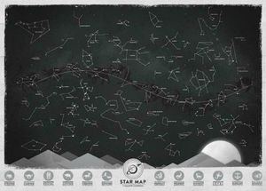 Pegatinas de pared Mapa de estrellas moderno de las constelaciones, impresión de póster de seda artística, 24x36 pulgadas