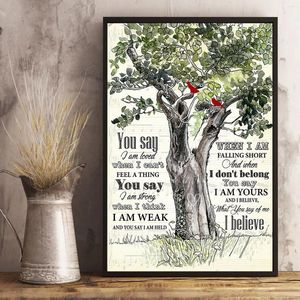 Affiches d'autocollants muraux et imprimés Salon Nordic Watercolor Painting Vintage Paper Art Tree for Home Decor Stick