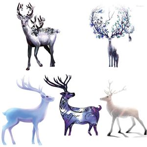 Stickers muraux Trois Ratels QC108 Belle forêt Elk Dream Lucky Sticker Art pour la décoration de la maison