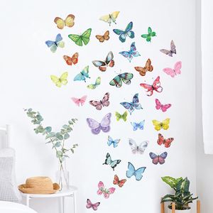 Pegatinas de pared acuarela mariposa Peel And Stick calcomanías para niñas dormitorio guardería habitación decoración Drop Delivery 2022 Bdesports Amaqi