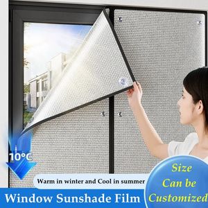 Stickers muraux Fenêtre Verre Film d'ombrage Pare-soleil Protecteur Pad Chambre Bureau Isolation solaire Anti UV Parasol Feuille d'aluminium 230927