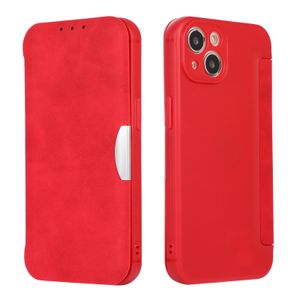 Étuis de téléphone portefeuille pour iPhone 13 12 11 Pro Max XR XS X 6 7 8 Plus Ultra-mince Skin-Feeling PU Leather Magnetic Kickstand Flip Cover Case with Card Slots