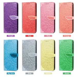 Étuis de téléphone portefeuille pour Samsung Galaxy S23 S22 S21 S20 Note20 Ultra Note10 Plus Dreamy Wings Boucle magnétique PU Cuir Flip Kickstand Cover Case avec fentes pour cartes