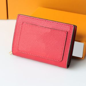 Portefeuille sac à main femmes sac de créateur porte-monnaie porte-cartes dames clip court mode classique couleur unie fleur qualité supérieure