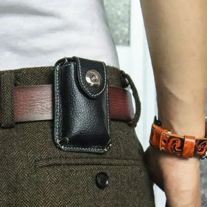 Portefeuilles ceinture portefeuille portefeuille véritable en cuir hommes femmes femmes magnétique clés de casse de casse de casse de boîtier mini taille clés de voiture suspendue