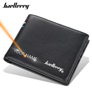 Brieftaschen Mode Männer 2020 Kurze Name Gravur Solide Geldbörse Mann Slim Probe Stil Karte Horder Qualität Männlich Für Junge carteria