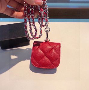 Billeteras tendencia a los auriculares bolsos de cuero de lujo para mujeres bolsos de mensajero de mujeres bolsitas de grandes cadenas de hombro de diseñador