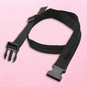 Portefeuilles en nylon ceinture d'argent de la ceinture secrète de sécurité zip pochette franny pack portefeuille minimaliste noir protéger caché pour les achats de voyage