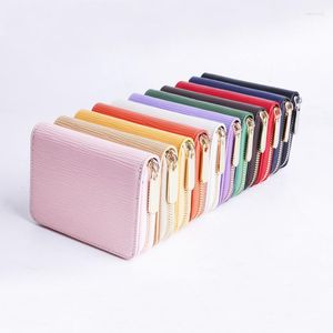 Portefeuilles Style Designer Portefeuille Femmes Artificielle Cuir Card Case Mode Hasp Court Coin Sac Coloré Mini Lady Hommes Zipper Money Clip