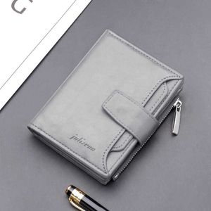 Portefeuilles Zipper Wallet Men's Short Multi-card Buckle Wallet Multifunctional Leather Grey Purse Wholesale Money Bag Luxury Wallet Z0323