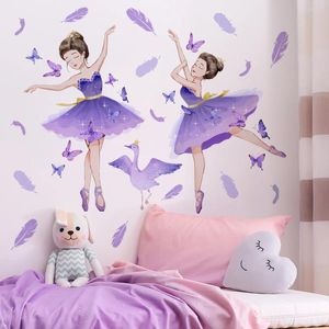 Fonds d'écran 30 90cm Dancing Girl Feather Butterfly Stickers Mall Boucons Back