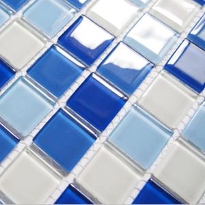 Fondos de pantalla Azul Verde Color Caramelo Cristal Mosaico Azulejo para la habitación de los niños Piscina Ducha Baño Baño Lavabo Backsplash