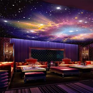 Fondos de pantalla Mural personalizado Star 3d Nebulosa Noche Noche Pintura de pared Techo Smnpox