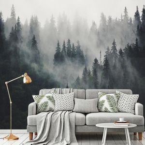 Wallpapers Custom Po Wall Mural Misty Forest Wallpaper Removable Papel De Parede 3d Murales Papier For Bedroom Walls Living Room Garden