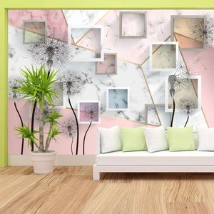 Fonds d'écran personnalisés amovibles Peel et bâton papier peint accepter pour salon pissenlit Floral Contact papiers peints décor à la maison Art