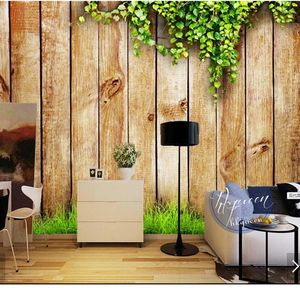 Fondos de pantalla Textura personalizada Revestimientos de paredes Grano de madera Pintura de pared decorativa para sala de estar Dormitorio Fondo de TV Papel tapiz