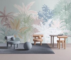Fonds d'écran personnalisé papier peint élégant plante tropicale forêt murale TV canapé fond papier peint salon chambre feuille 3D