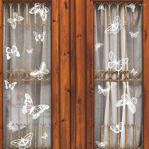 Fonds d'écran Autocollant statique papillon fromage frais, décorations de fenêtre, autocollants en verre